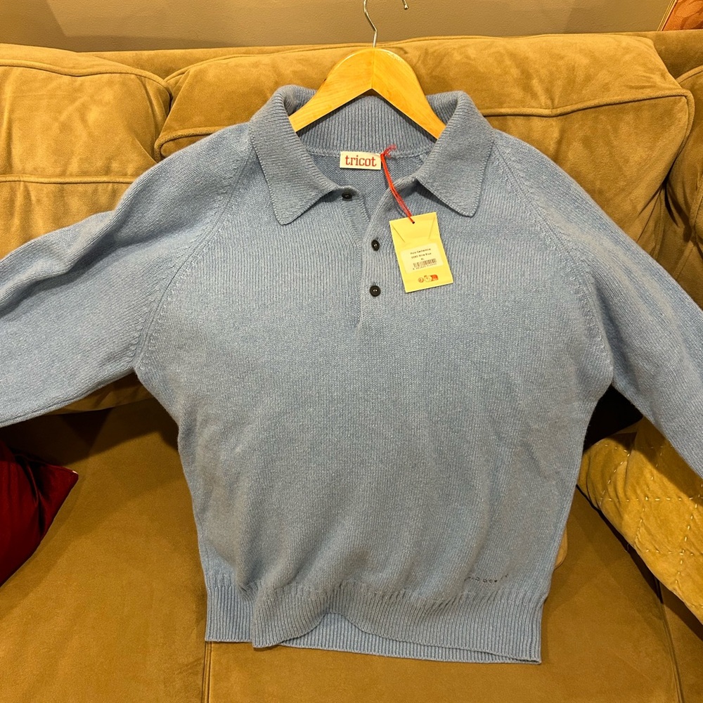 Tricot Men’s Polo Cachemire Sweater